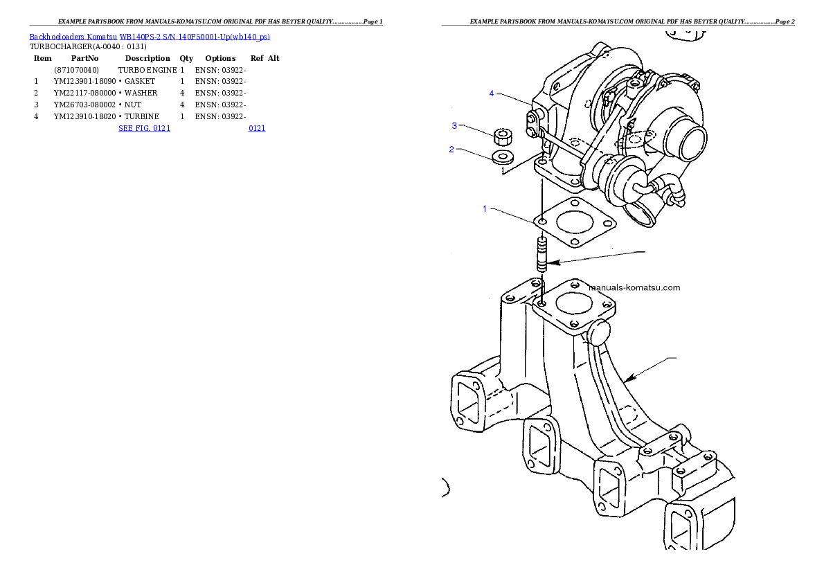 Protected: WB140PS-2 S/N 140F50001-Up Partsbook