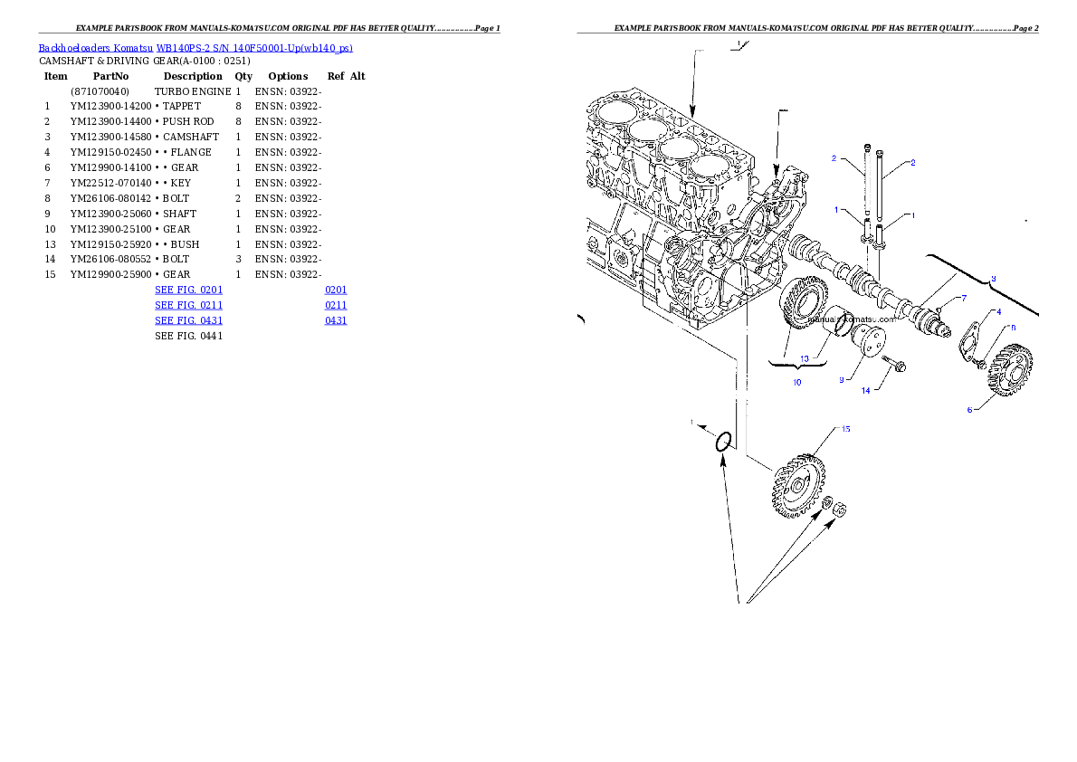 Protected: WB140PS-2 S/N 140F50001-Up Partsbook