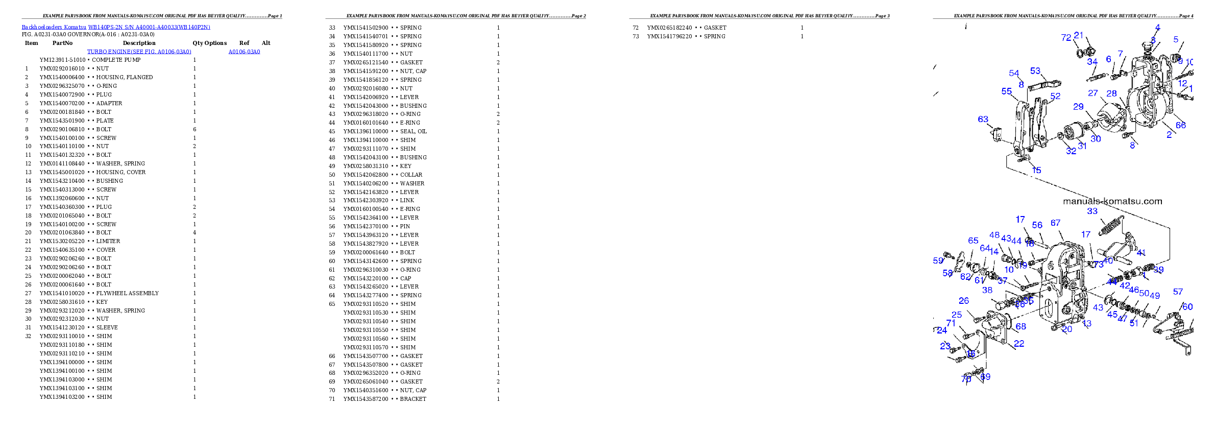 Protected: WB140PS-2N S/N A40001-A40033 Partsbook