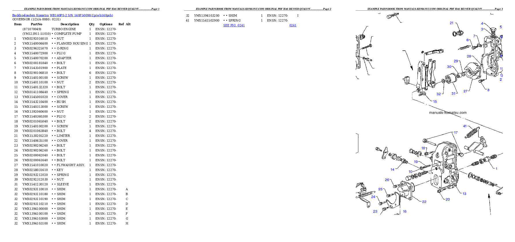 Protected: WB140PS-2 S/N 140F50098-Up Partsbook