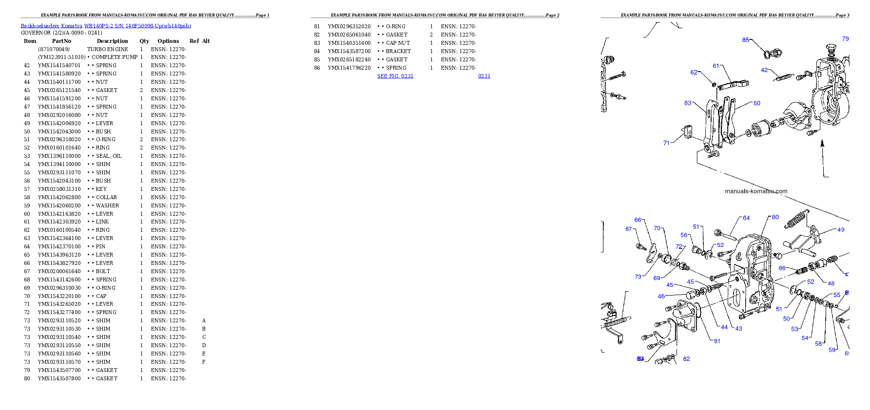 Protected: WB140PS-2 S/N 140F50098-Up Partsbook