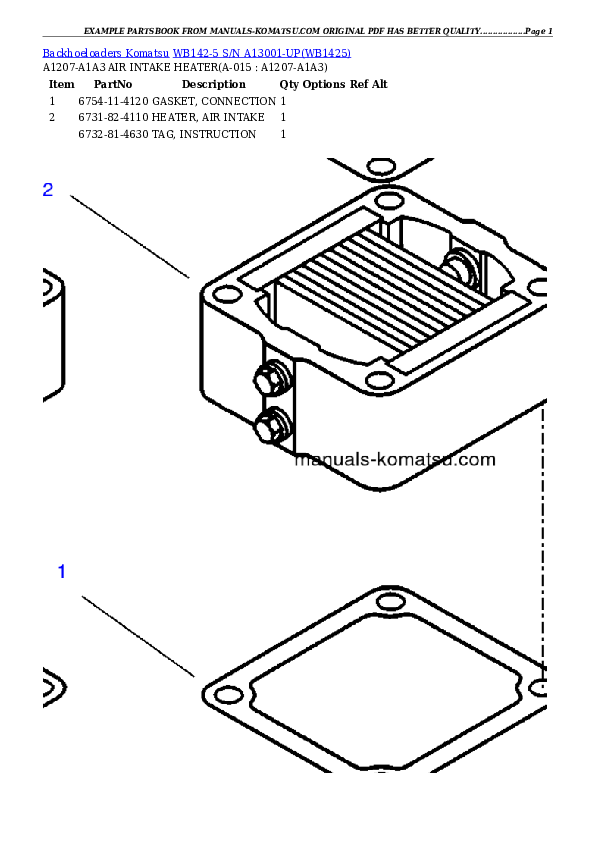 Protected: WB142-5 S/N A13001-UP Partsbook
