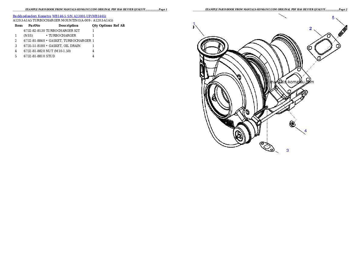 Protected: WB146-5 S/N A23001-UP Partsbook