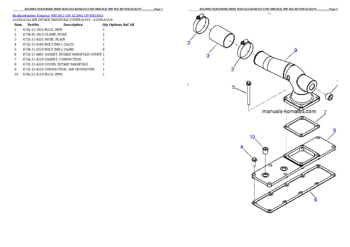 Protected: WB146-5 S/N A23001-UP Partsbook