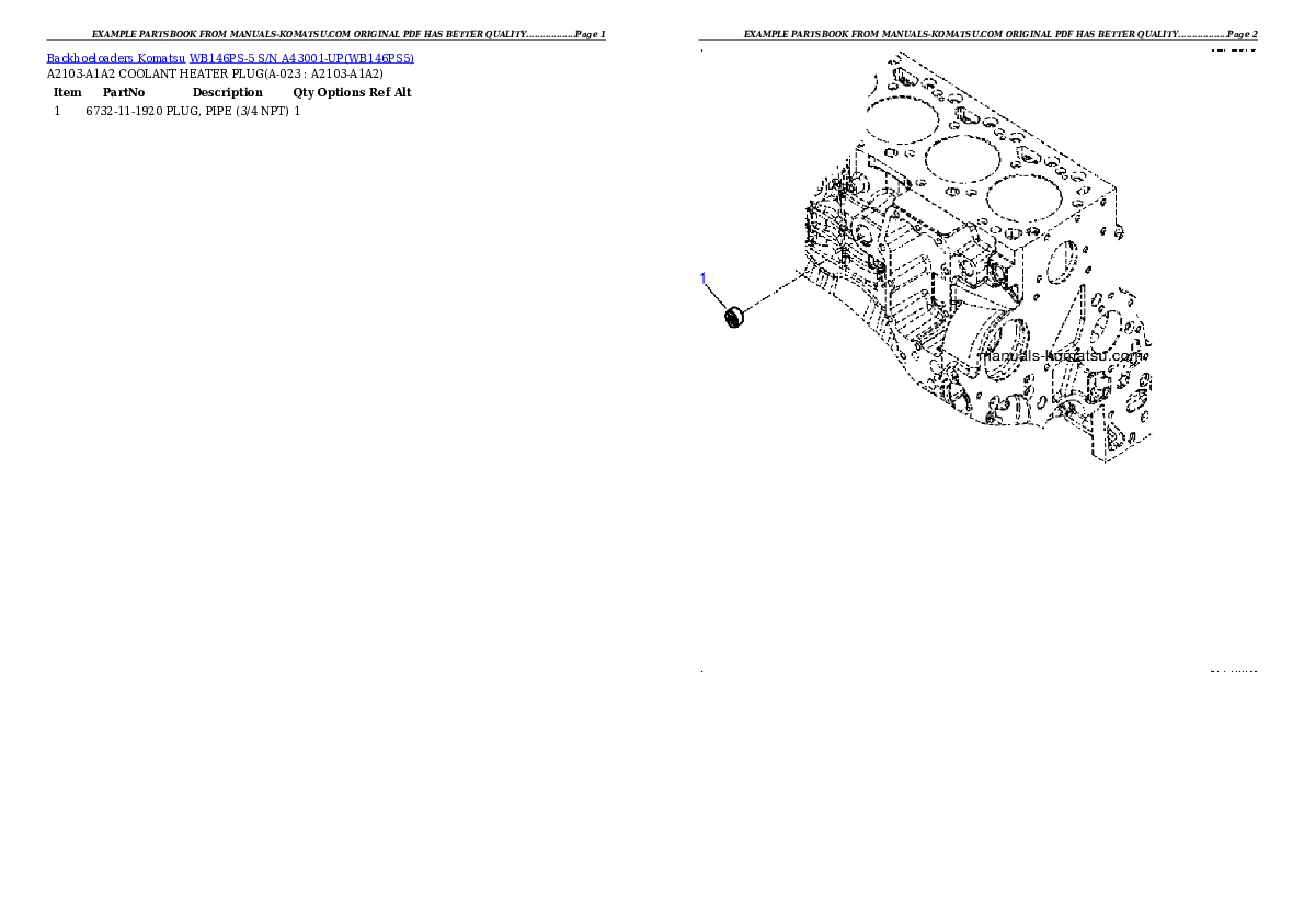 Protected: WB146PS-5 S/N A43001-UP Partsbook