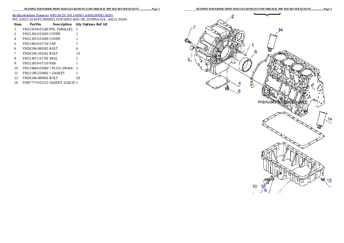 Protected: WB150-2N S/N A60001-A60028 Partsbook