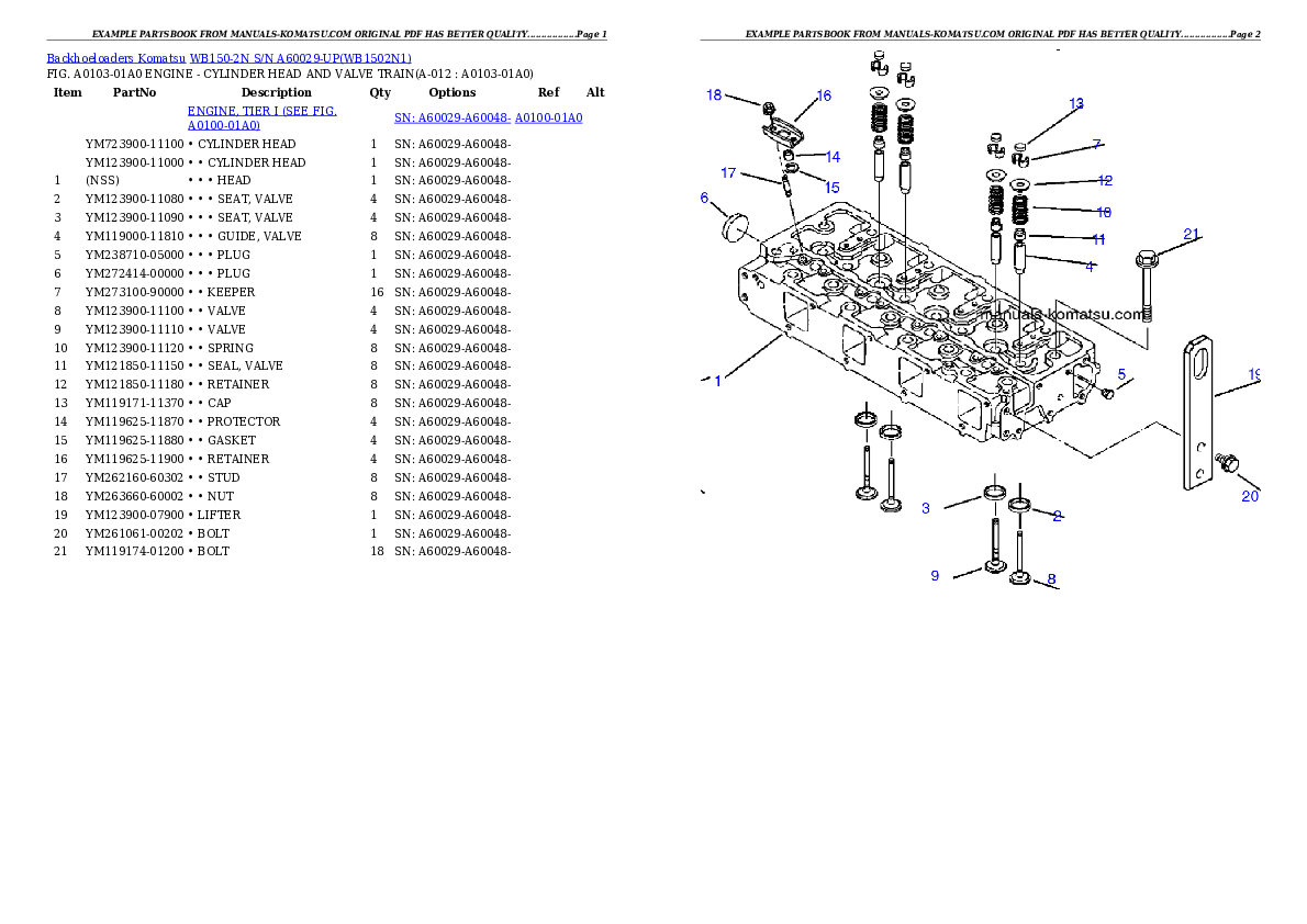 Protected: WB150-2N S/N A60029-UP Partsbook