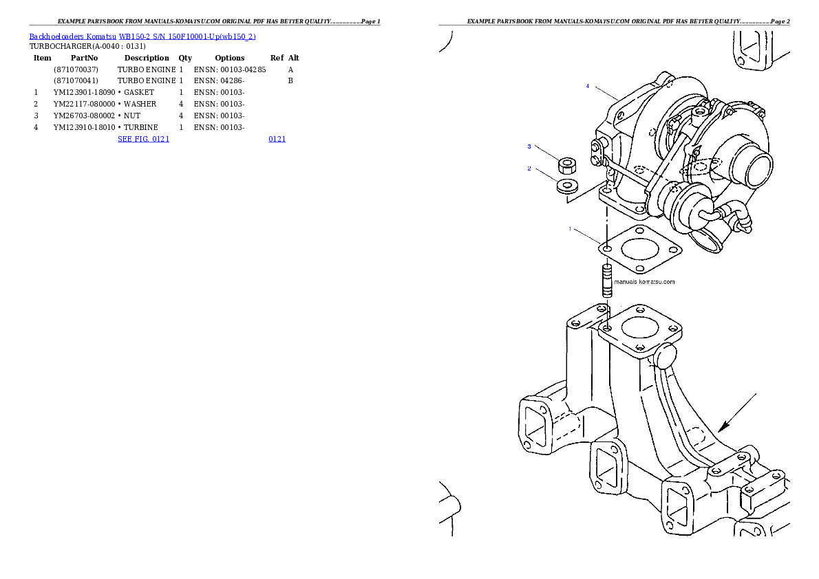 Protected: WB150-2 S/N 150F10001-Up Partsbook