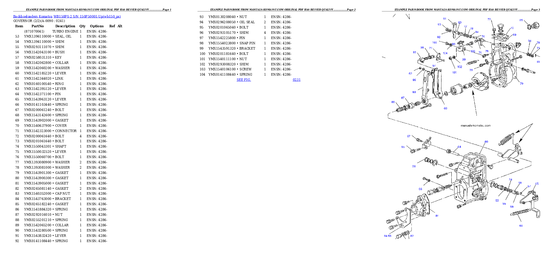 Protected: WB150PS-2 S/N 150F50001-Up Partsbook
