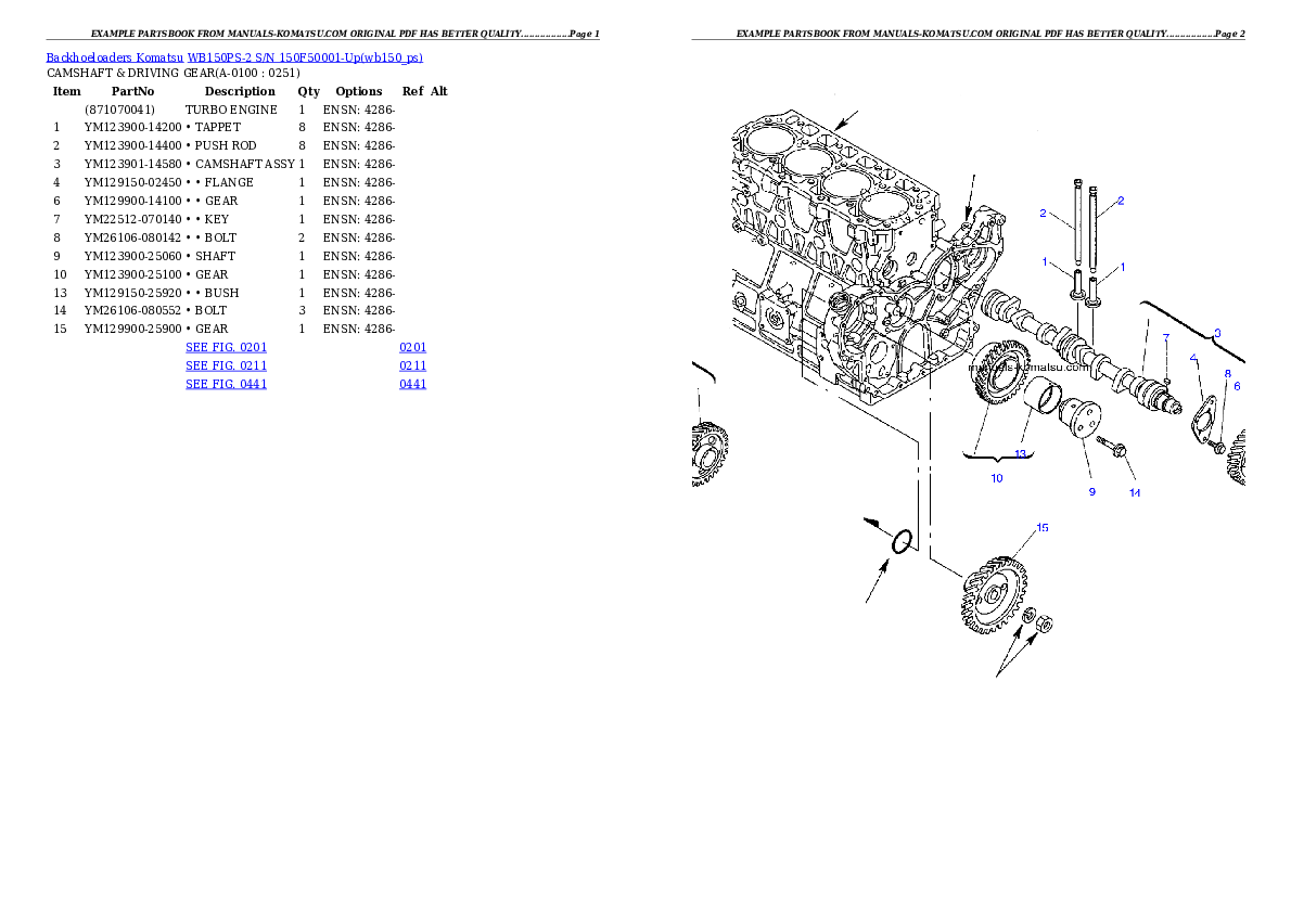 Protected: WB150PS-2 S/N 150F50001-Up Partsbook