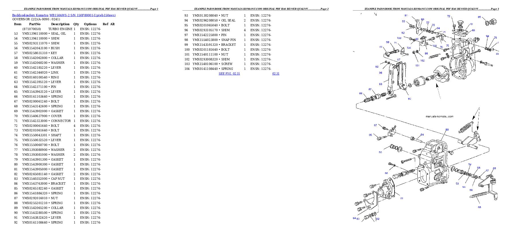 Protected: WB150AWS-2 S/N 150F80001-Up Partsbook