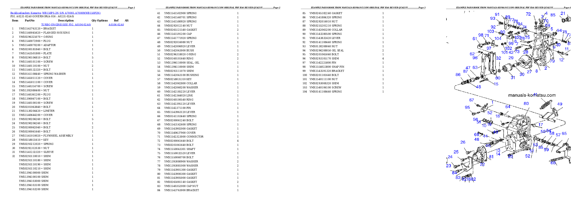 Protected: WB150PS-2N S/N A70001-A70009 Partsbook