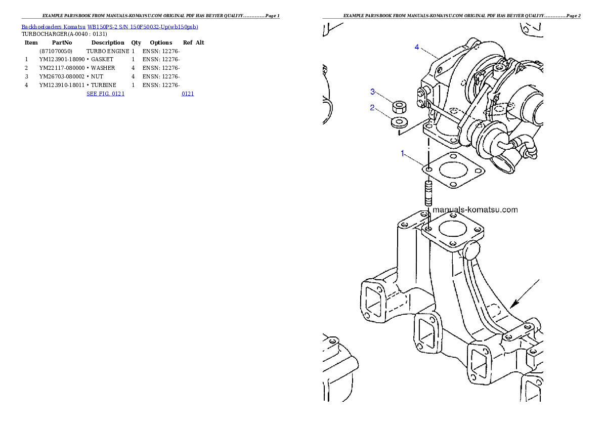 Protected: WB150PS-2 S/N 150F50032-Up Partsbook