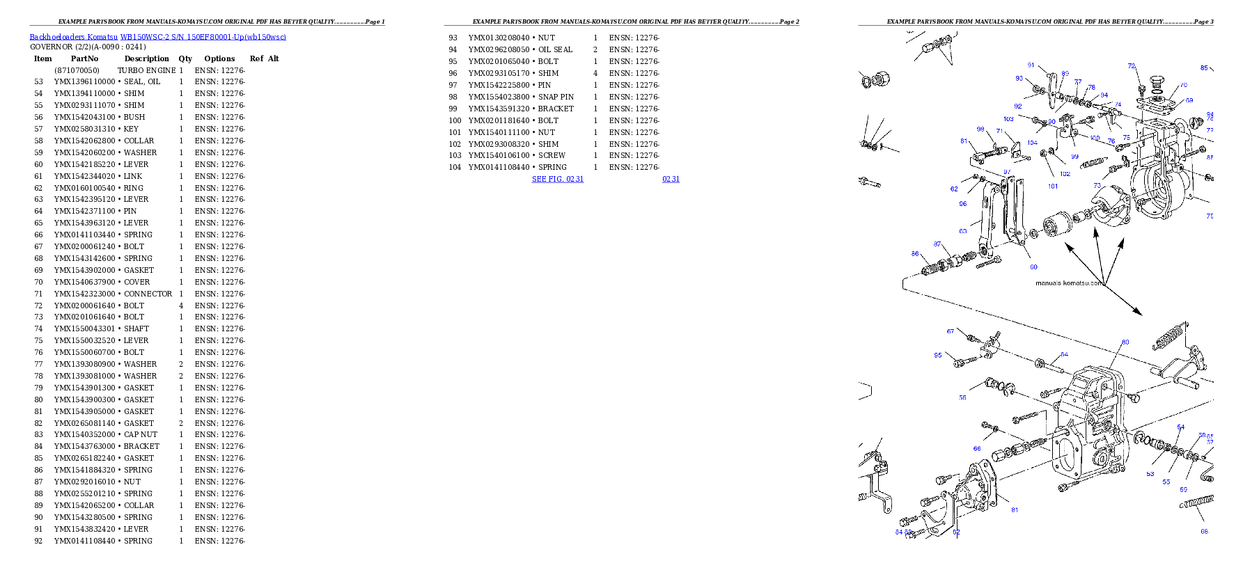 Protected: WB150WSC-2 S/N 150EF80001-Up Partsbook