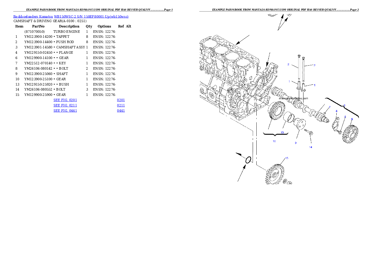 Protected: WB150WSC-2 S/N 150EF80001-Up Partsbook