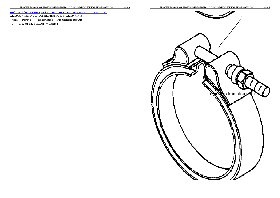 Protected: WB156-5 BACKHOE LOADER S/N A63001-UP Partsbook