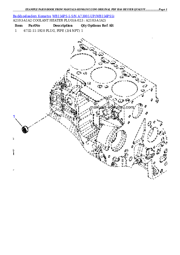 Protected: WB156PS-5 S/N A73001-UP Partsbook
