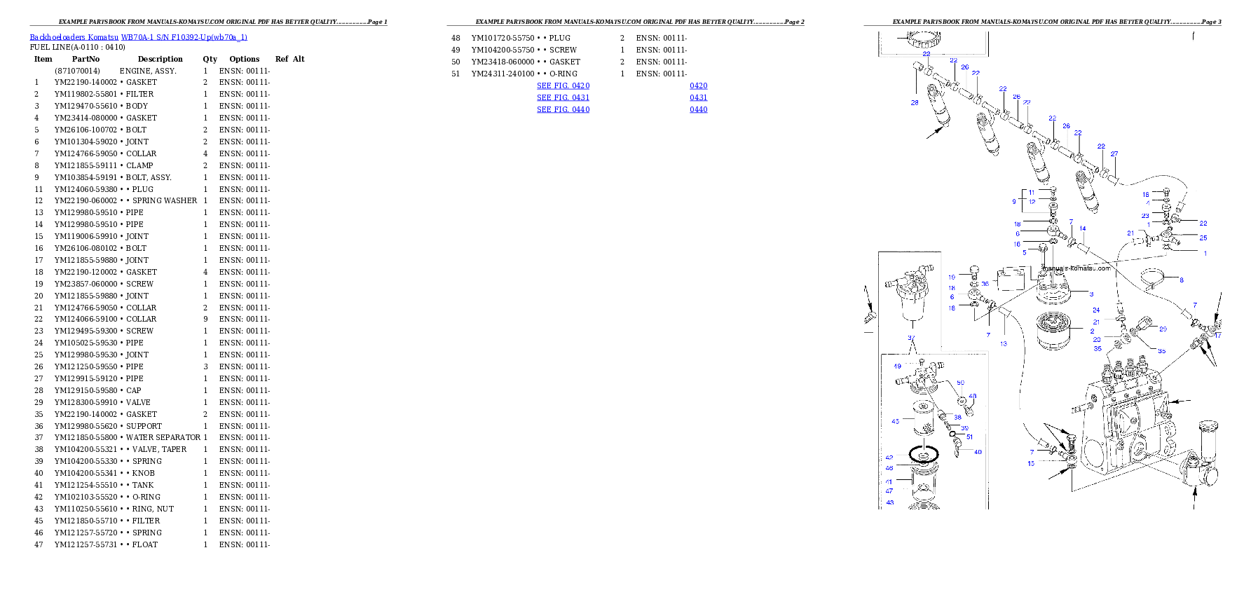 Protected: WB70A-1 S/N F10392-Up Partsbook