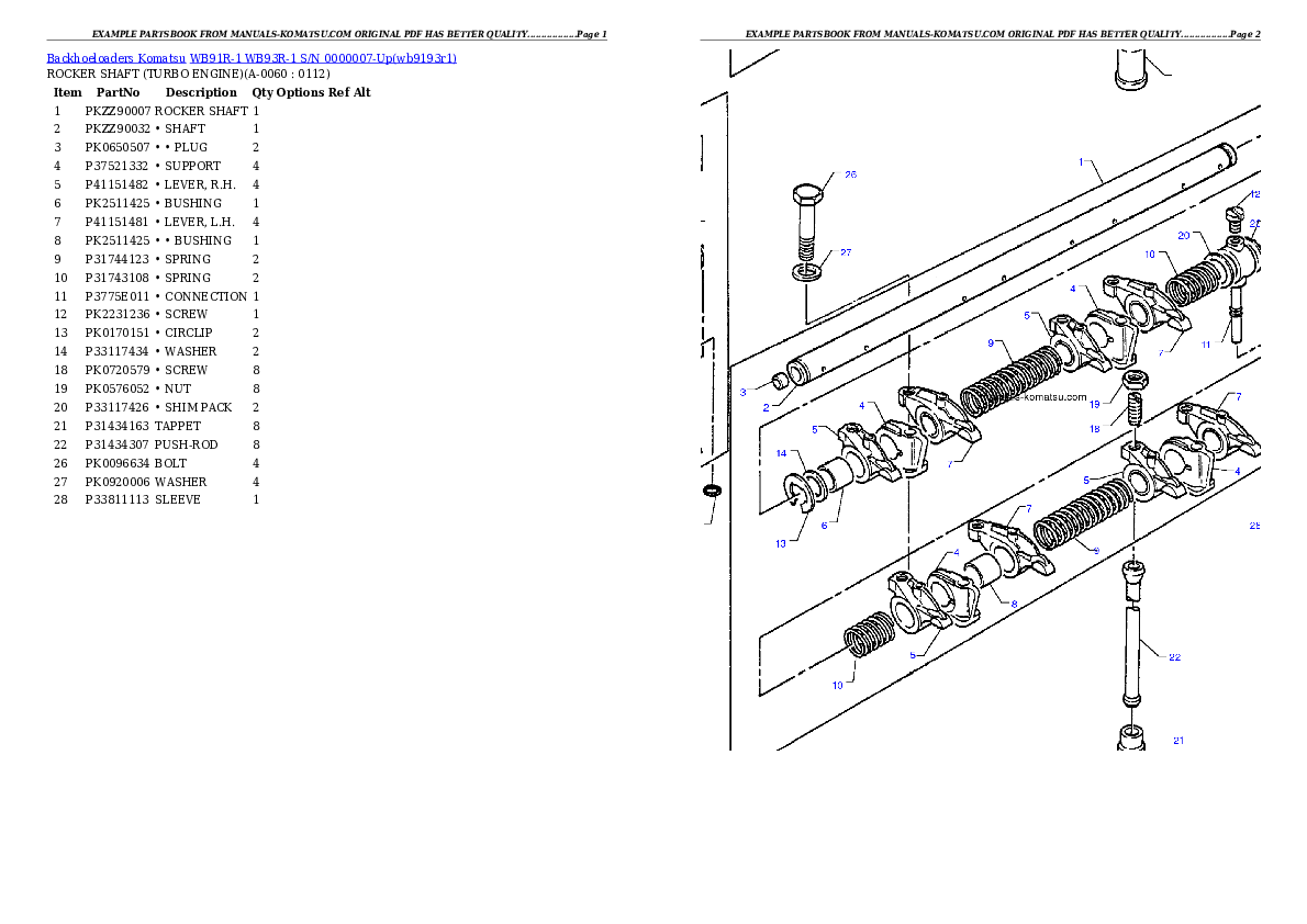 Protected: WB91R-1 WB93R-1 S/N 0000007-Up Partsbook