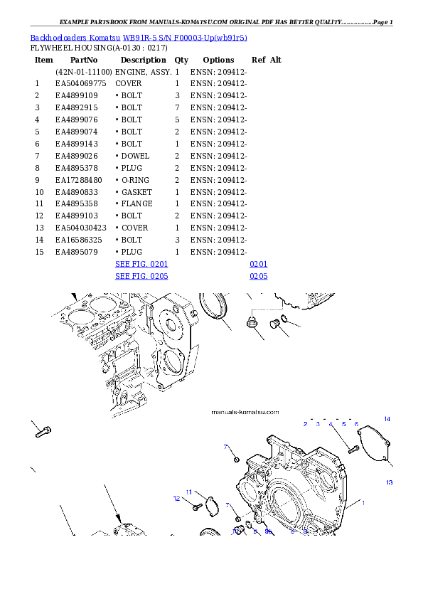 Protected: WB91R-5 S/N F00003-Up Partsbook