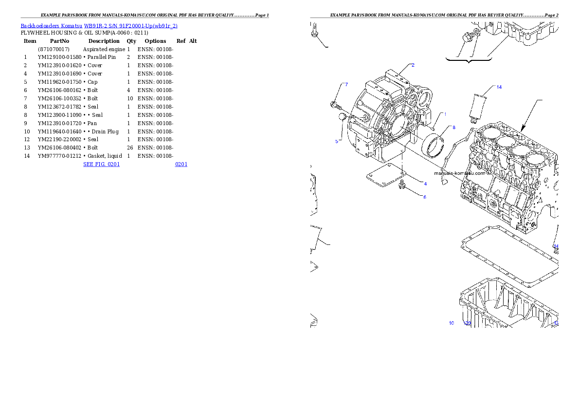 Protected: WB91R-2 S/N 91F20001-Up Partsbook