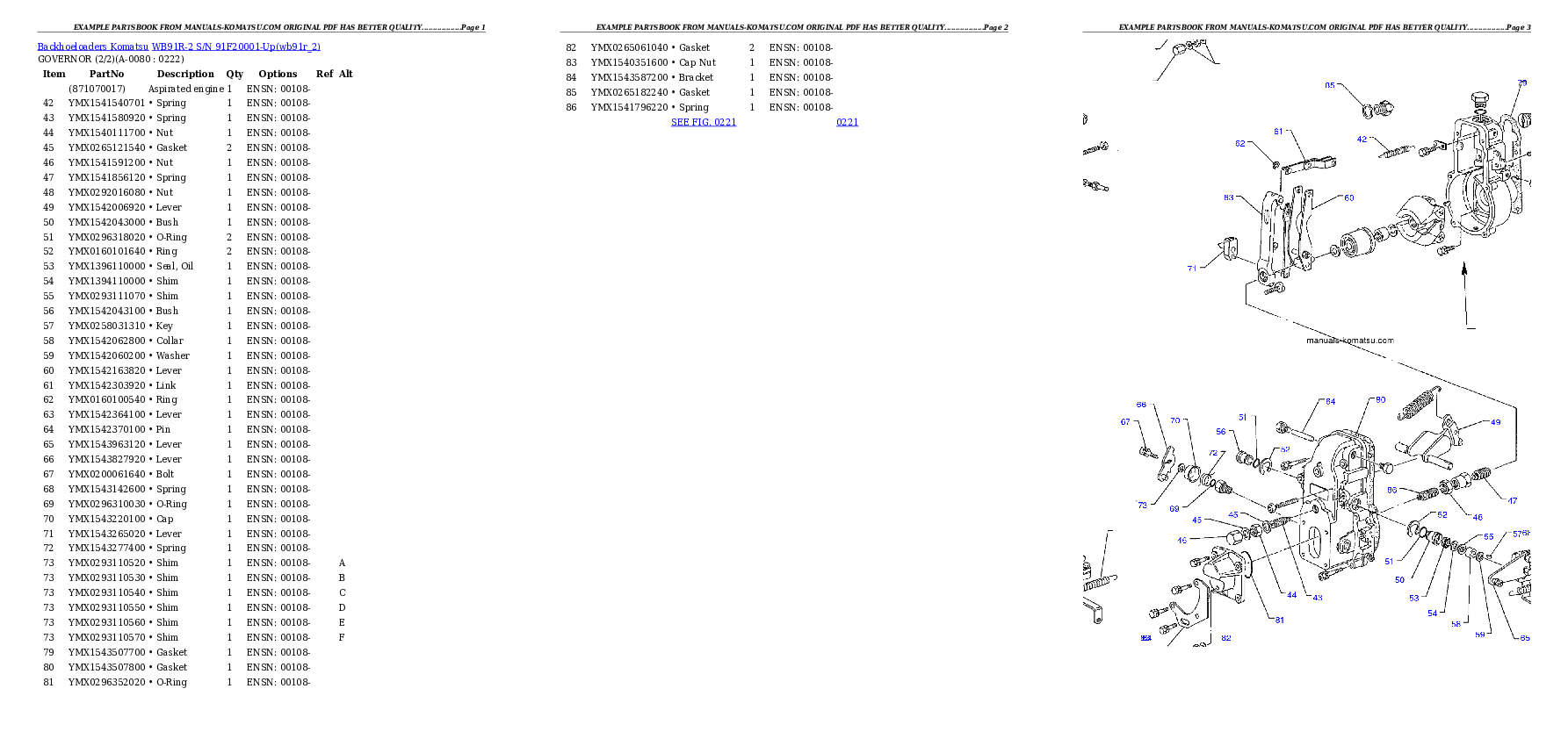 Protected: WB91R-2 S/N 91F20001-Up Partsbook