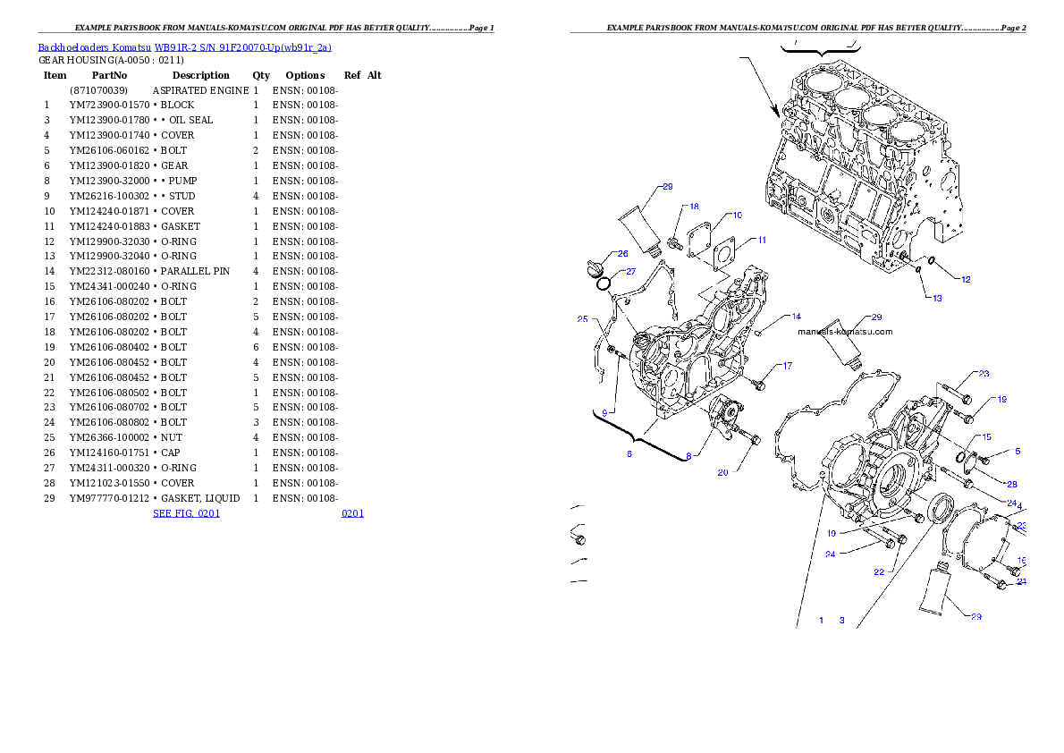 Protected: WB91R-2 S/N 91F20070-Up Partsbook