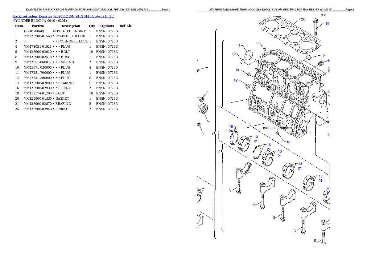 Protected: WB91R-2 S/N 91F20145-Up Partsbook