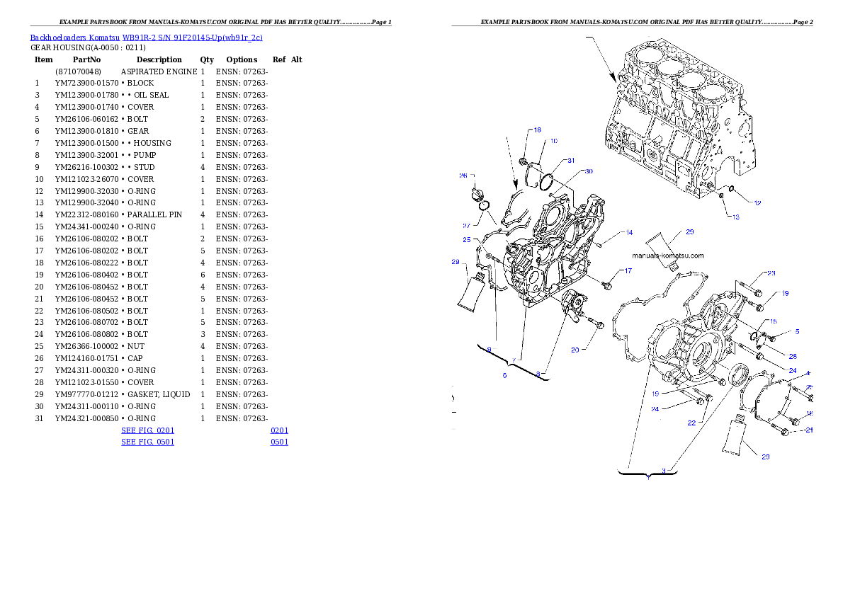 Protected: WB91R-2 S/N 91F20145-Up Partsbook