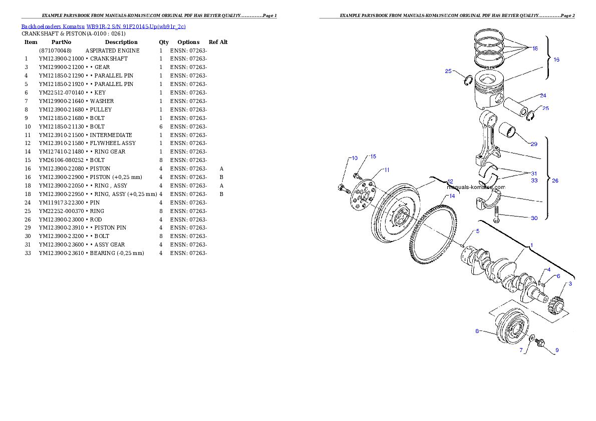 Protected: WB91R-2 S/N 91F20145-Up Partsbook