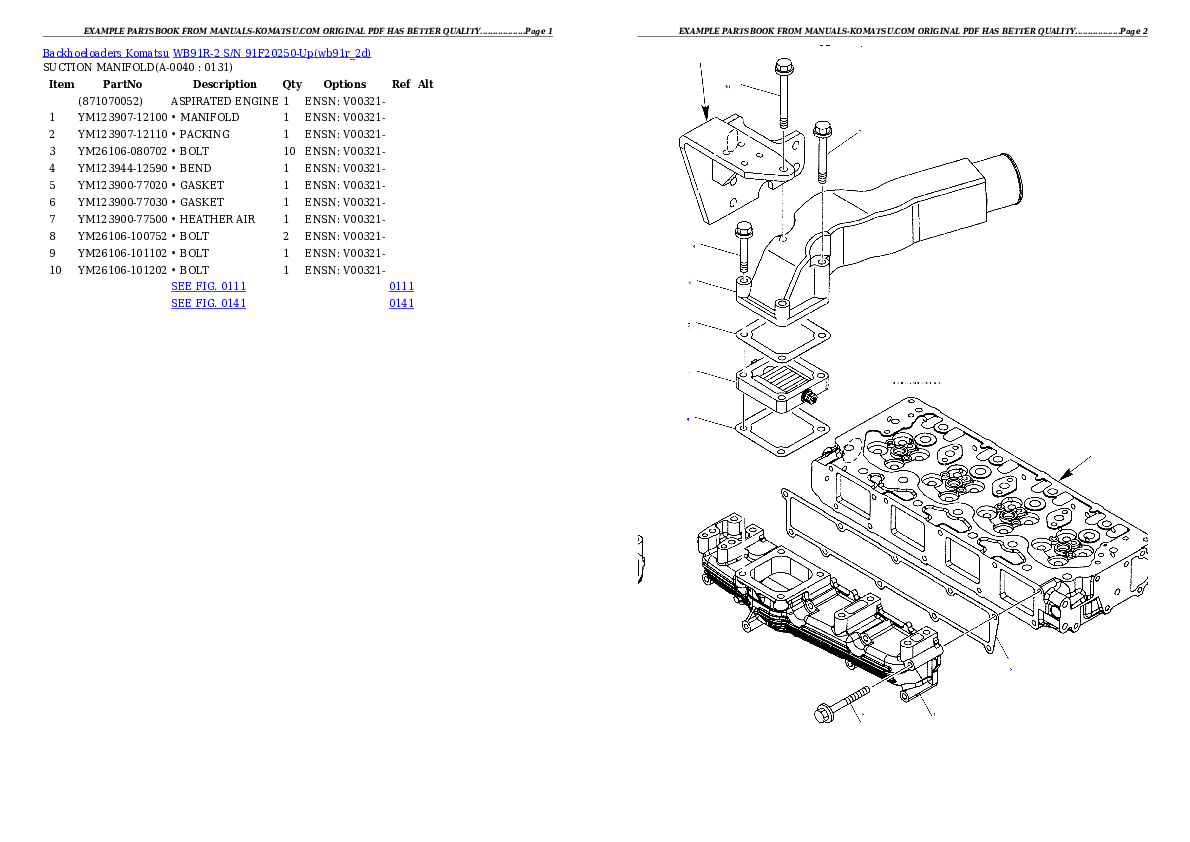 Protected: WB91R-2 S/N 91F20250-Up Partsbook