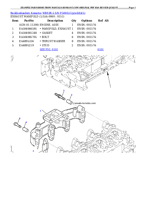 Protected: WB93R-5 S/N F50003-Up Partsbook
