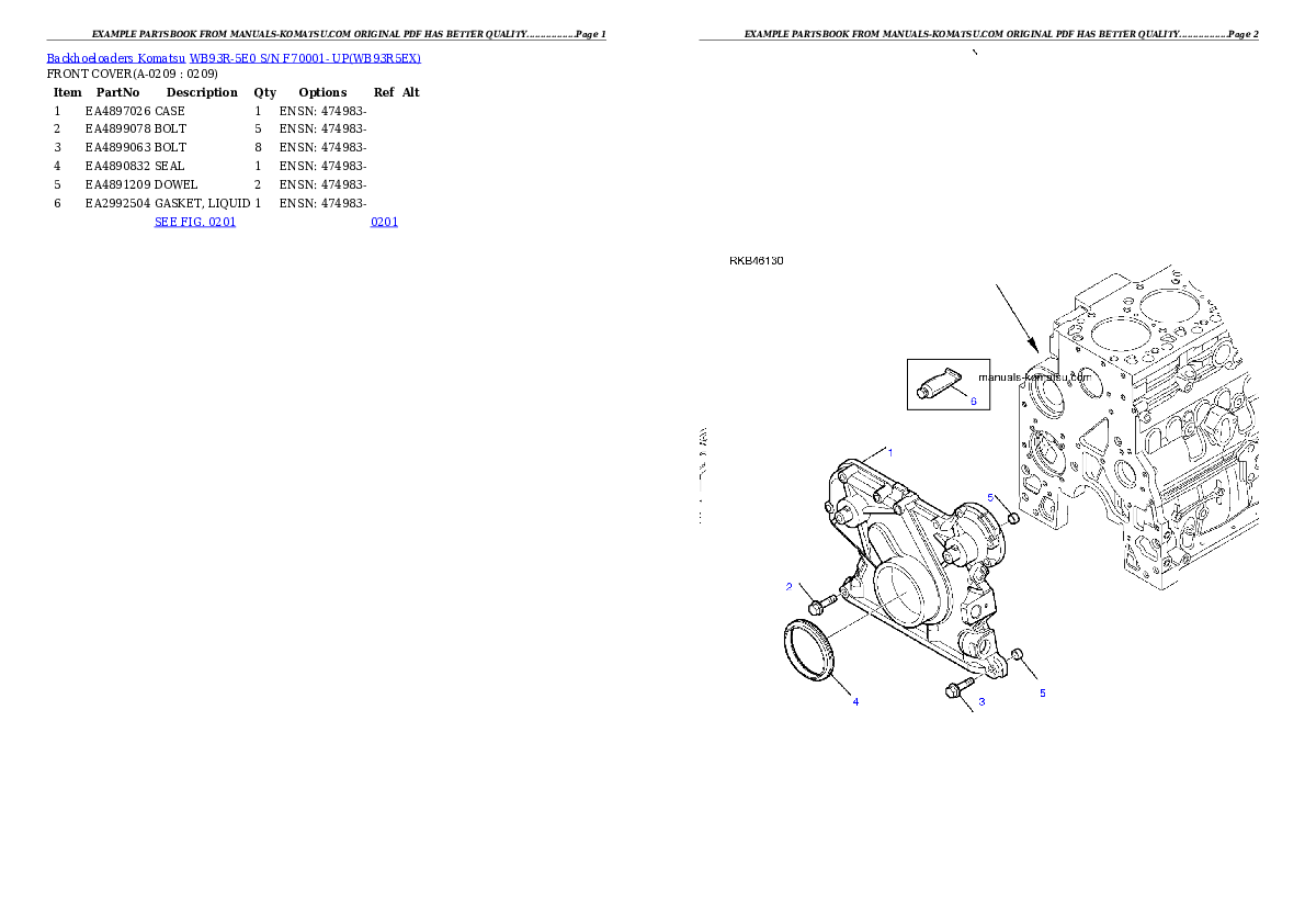 Protected: WB93R-5E0 S/N F70001- UP Partsbook