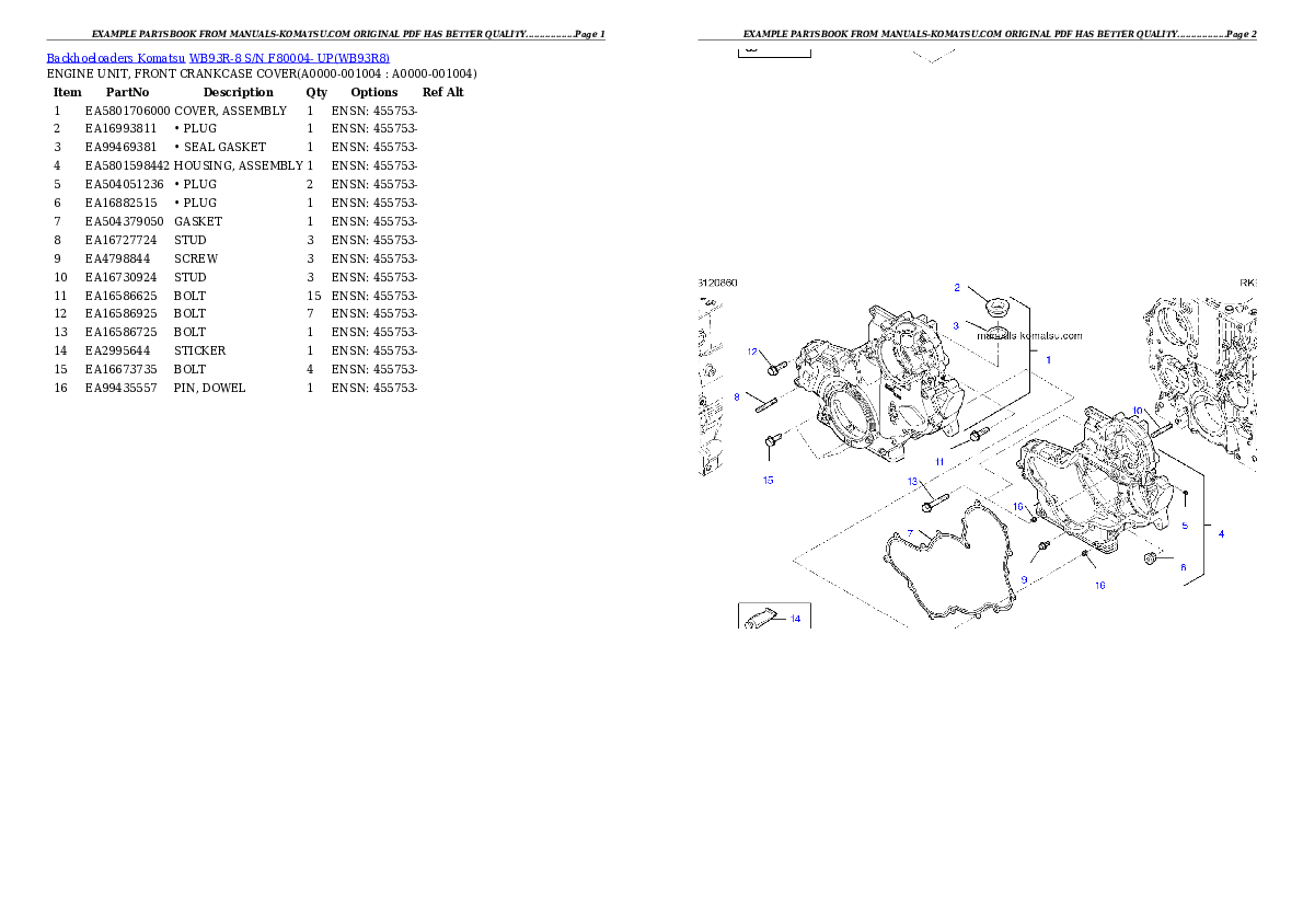 Protected: WB93R-8 S/N F80004- UP Partsbook