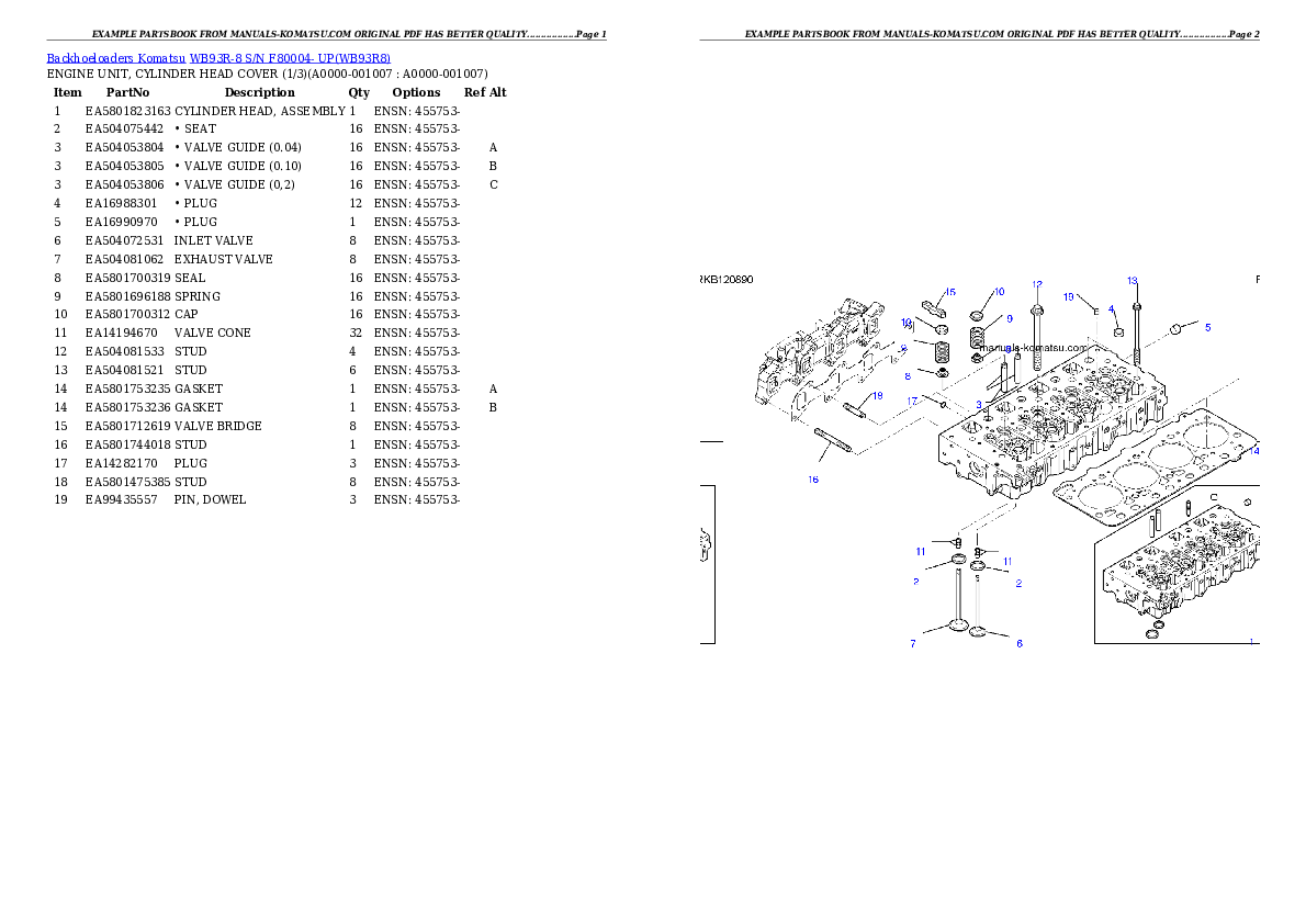Protected: WB93R-8 S/N F80004- UP Partsbook