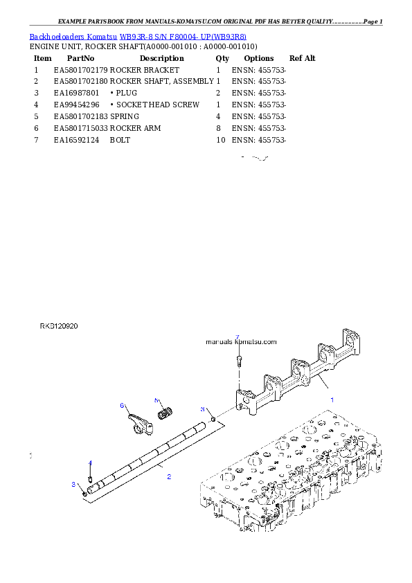 Protected: WB93R-8 S/N F80004- UP Partsbook