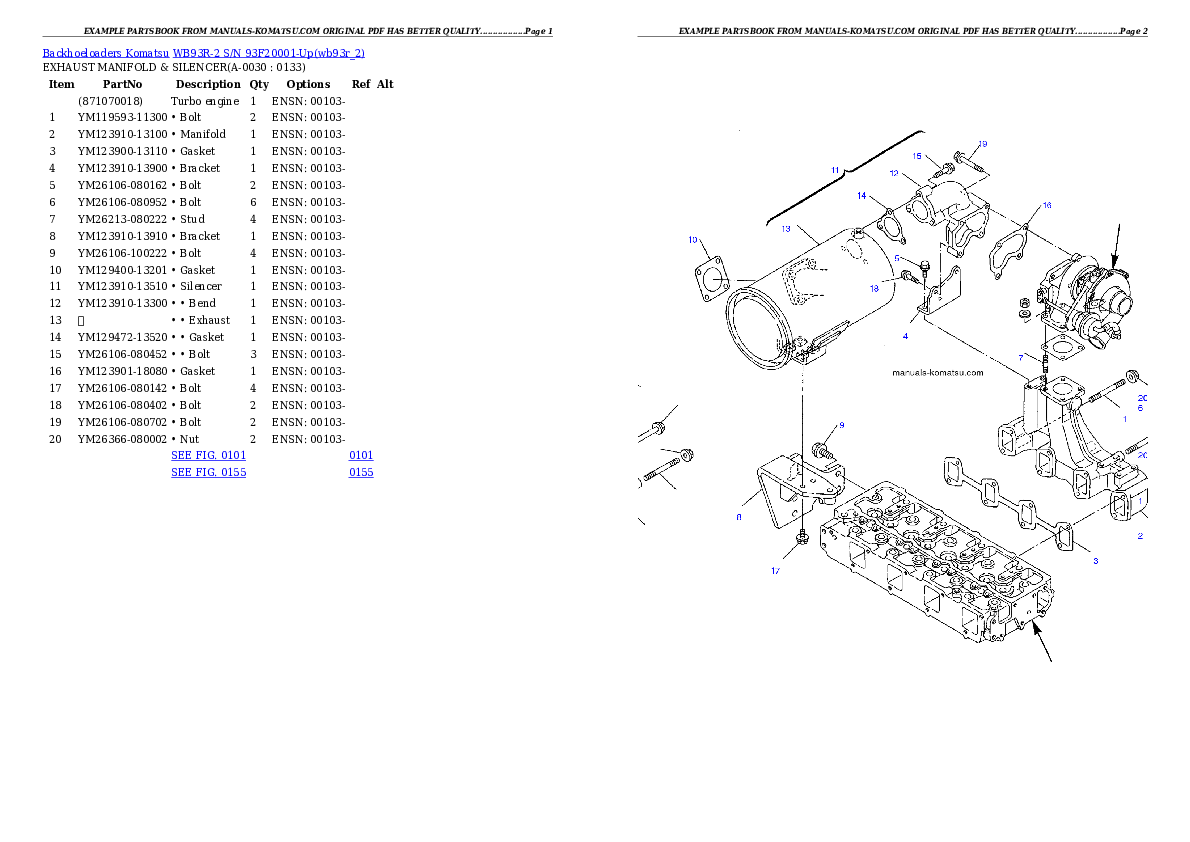 Protected: WB93R-2 S/N 93F20001-Up Partsbook