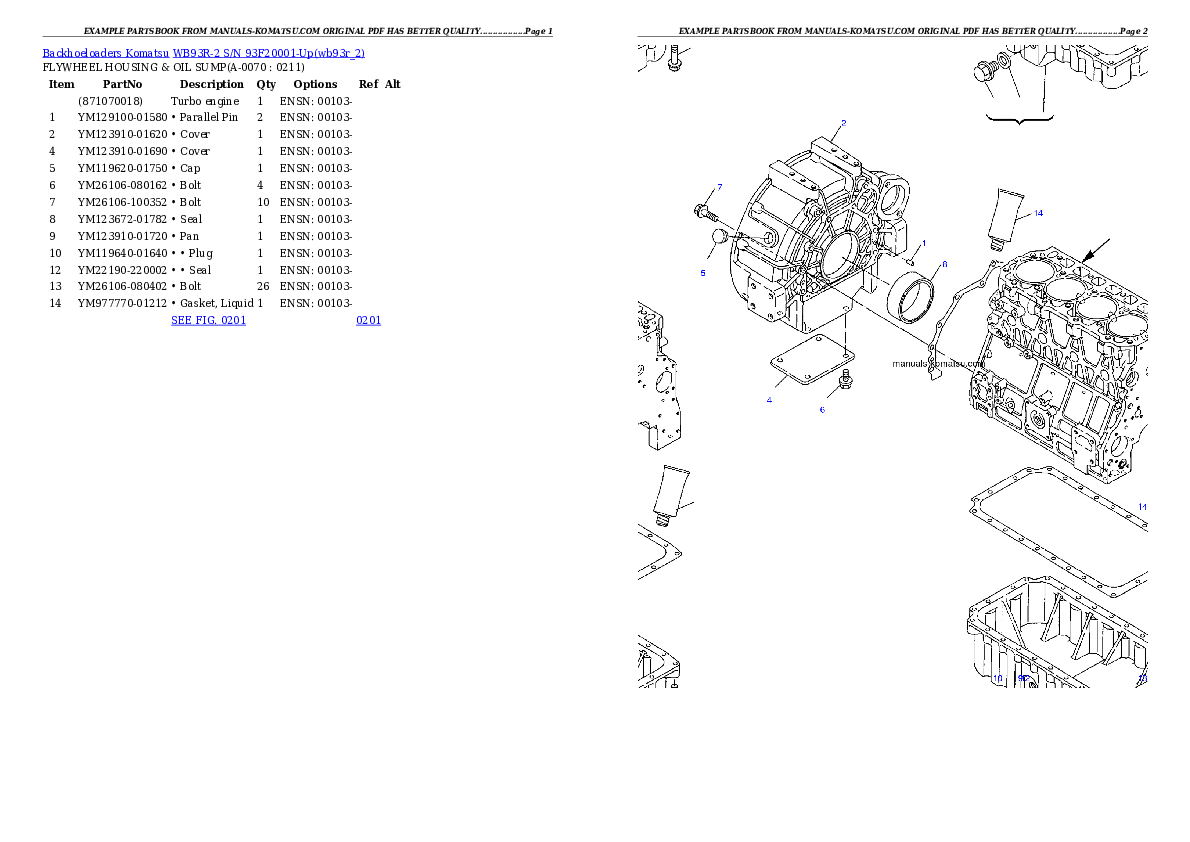 Protected: WB93R-2 S/N 93F20001-Up Partsbook