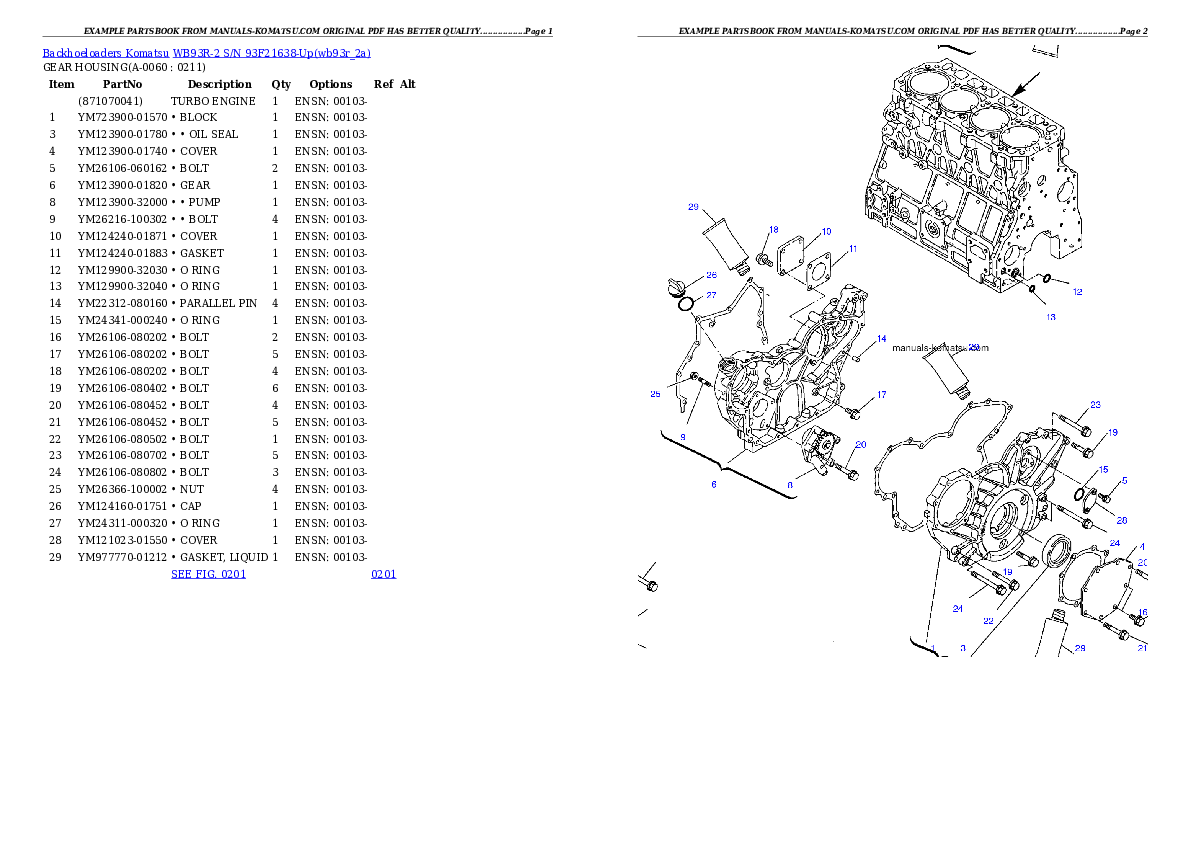 Protected: WB93R-2 S/N 93F21638-Up Partsbook