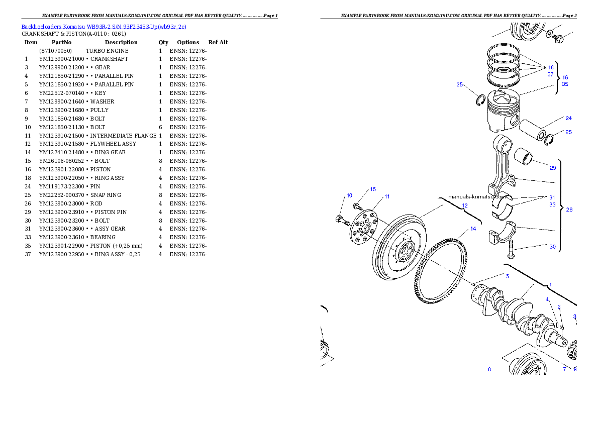 Protected: WB93R-2 S/N 93F23453-Up Partsbook