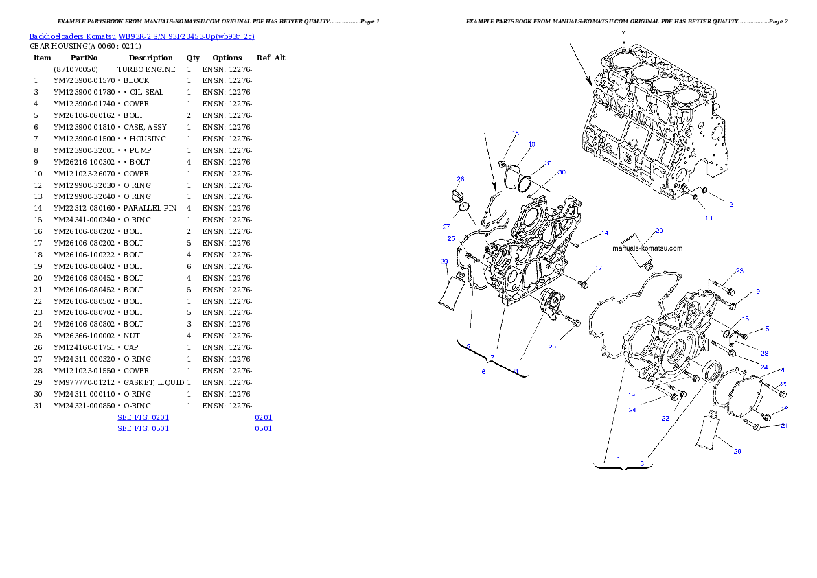 Protected: WB93R-2 S/N 93F23453-Up Partsbook