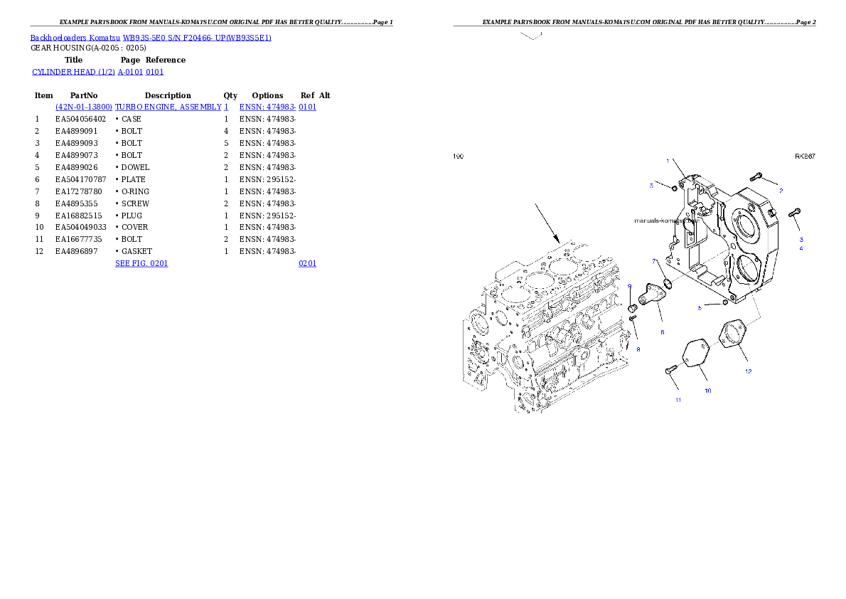 Protected: WB93S-5E0 S/N F20466- UP Partsbook
