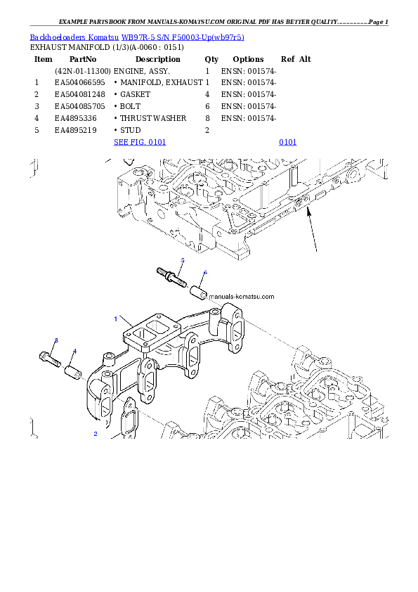 Protected: WB97R-5 S/N F50003-Up Partsbook