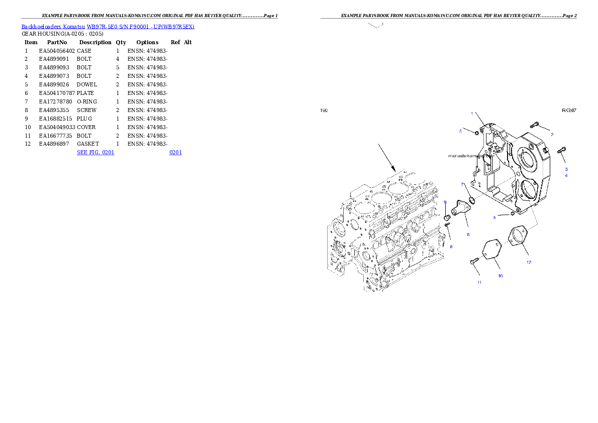 Protected: WB97R-5E0 S/N F90001 – UP Partsbook