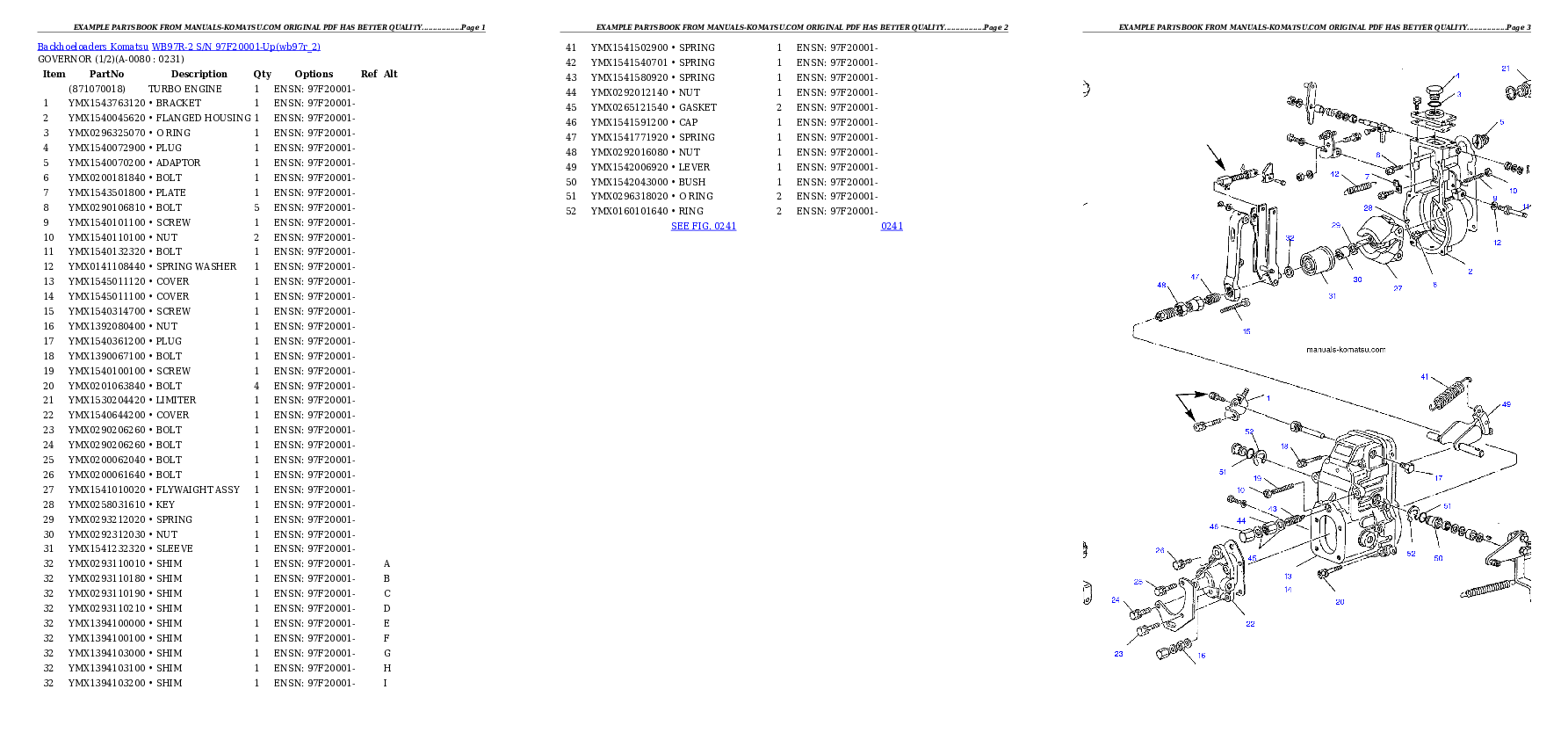 Protected: WB97R-2 S/N 97F20001-Up Partsbook