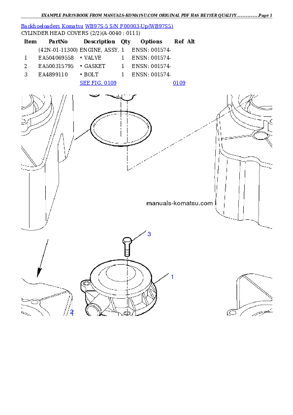 Protected: WB97S-5 S/N F00003-Up Partsbook