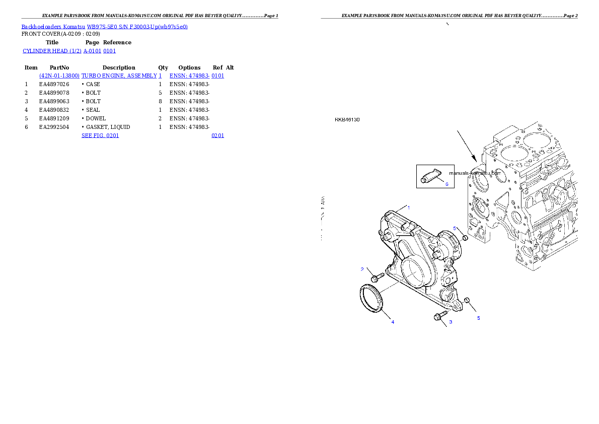Protected: WB97S-5E0 S/N F30003-Up Partsbook