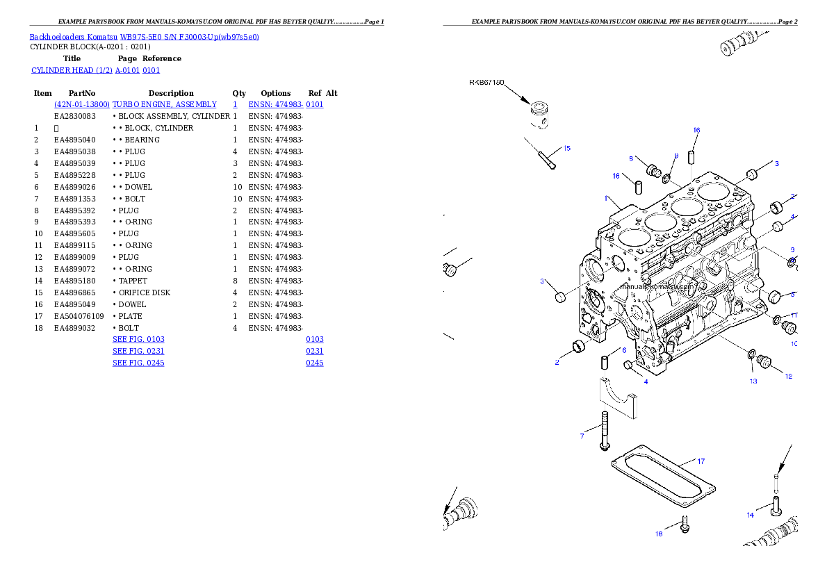 Protected: WB97S-5E0 S/N F30003-Up Partsbook