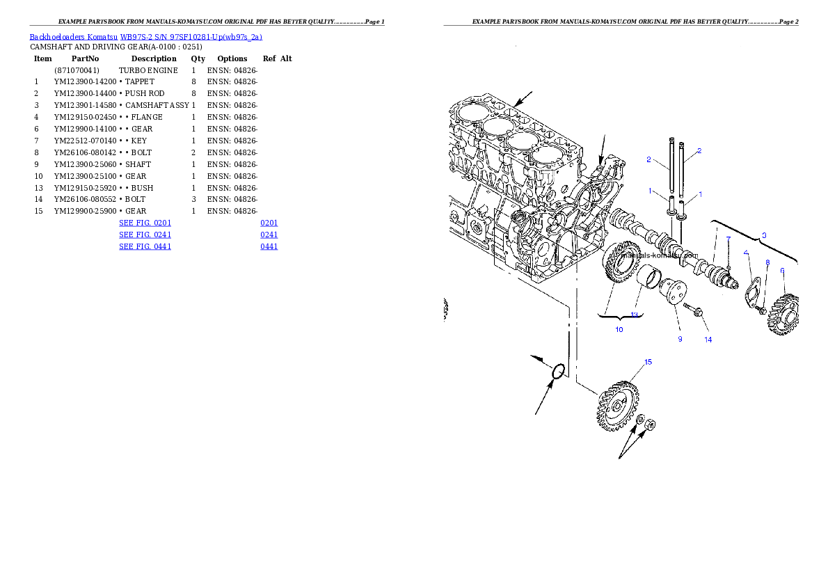Protected: WB97S-2 S/N 97SF10281-Up Partsbook