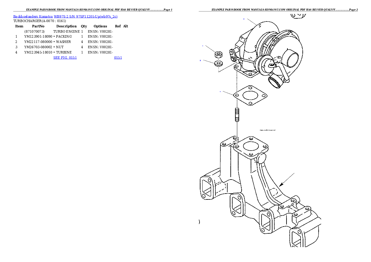 Protected: WB97S-2 S/N 97SF11205-Up Partsbook